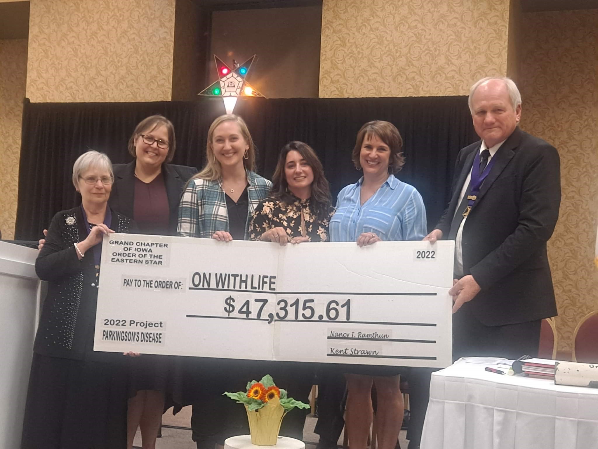 Order of the Eastern Star Check Presentation 